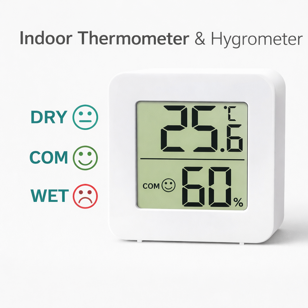 Digital Hygrometer Probe - Mini Indoor Thermometer Hygrometer LCD Digital