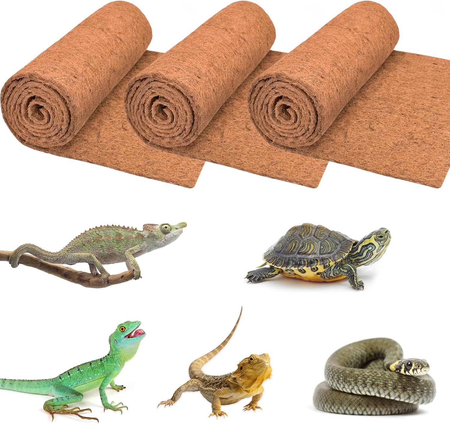 3 Rolls Reptile Carpet, 24x48i – обзор и цена Substrate Coconut Fiber