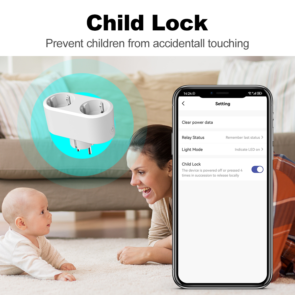 Tuya WiFi Dual Outlet 16A APP  – обзор и цена Timer Dual Outlet