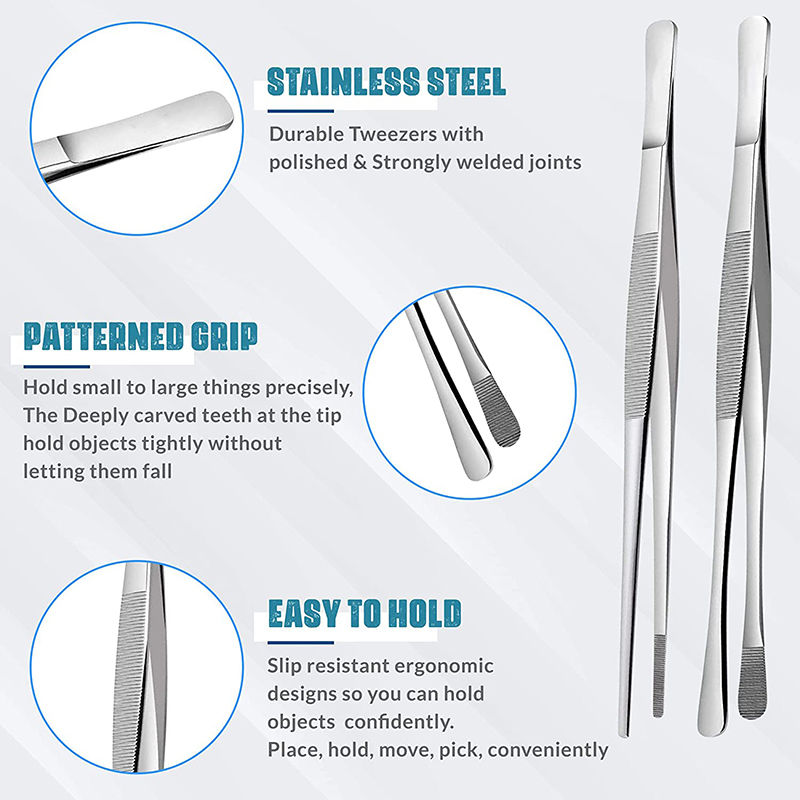 2Pcs 12-Inch Kitchen Cooking T – обзор и цена Feeding Tong Stainless