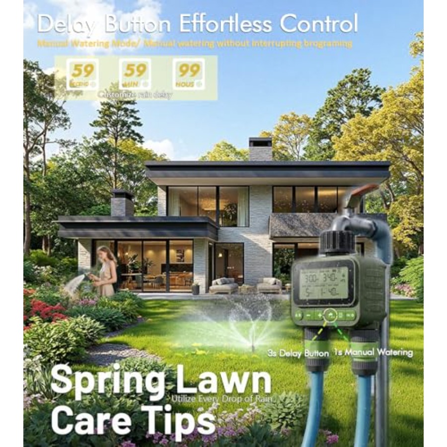 Smart Sprinkler Timer for Lawn – обзор и цена Timer Dual Outlet