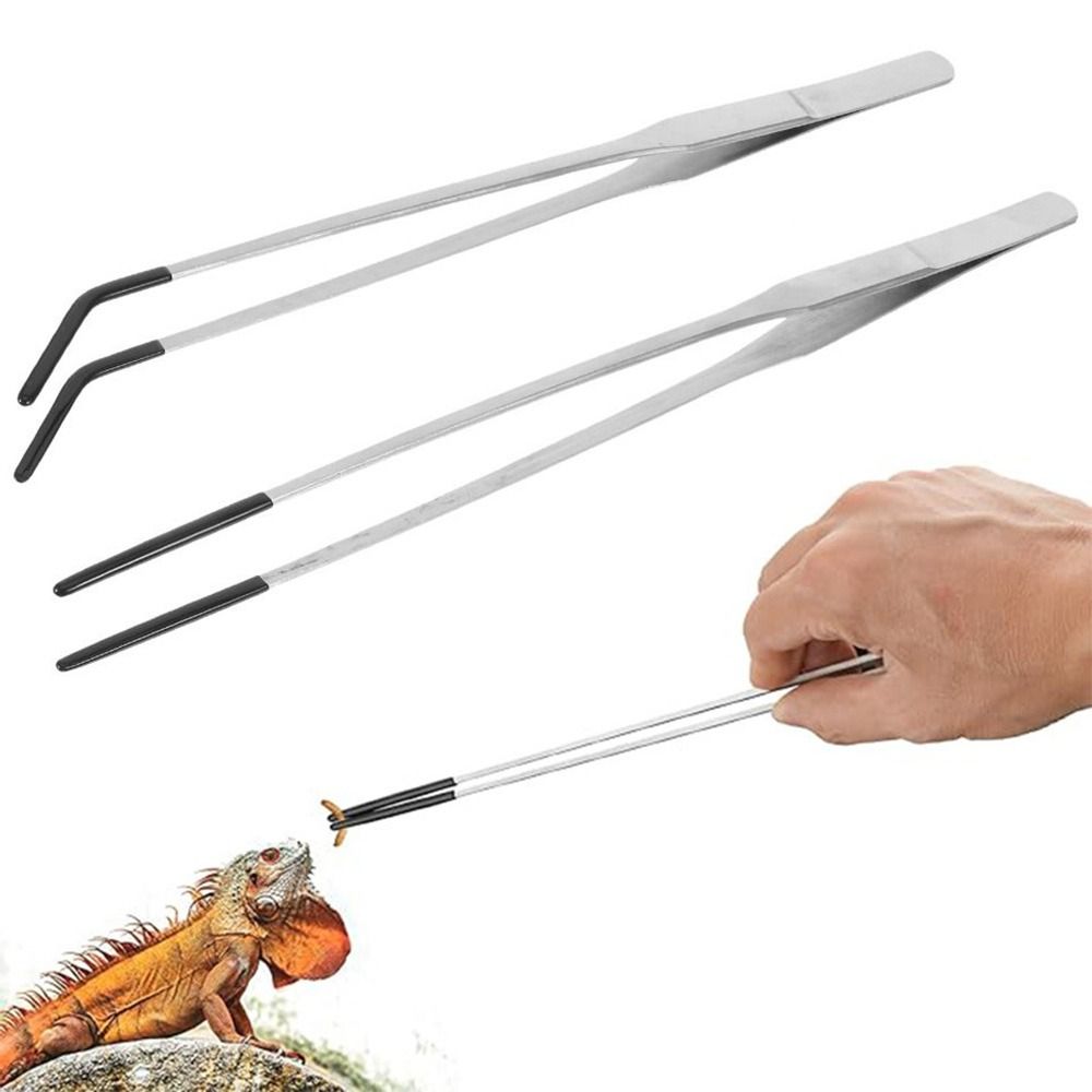 2Pcs Stainless Steel Aquarium  – обзор и цена Feeding Tong Stainless