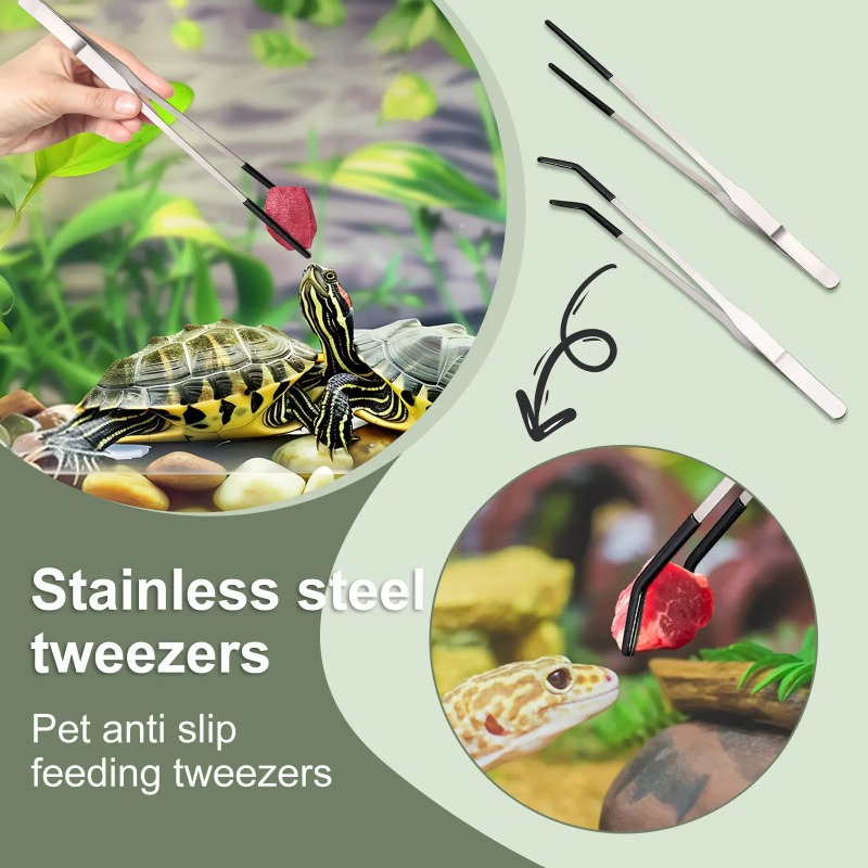 2Pcs Stainless Steel Tweezers  – обзор и цена Feeding Tong Stainless