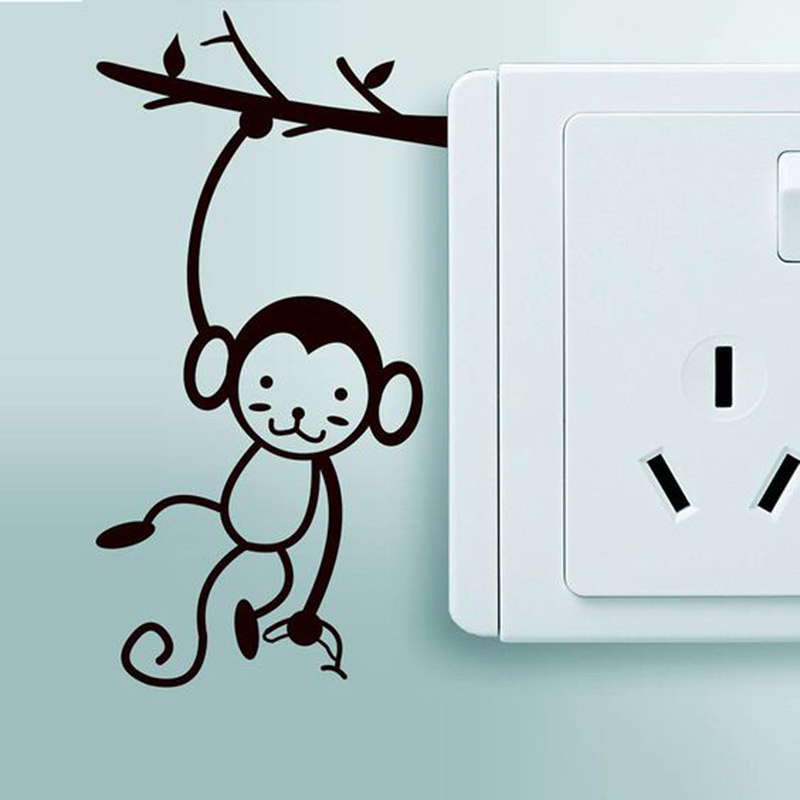 Black Cute Monkey Hanging Tree – обзор и цена Pvc Panel Background