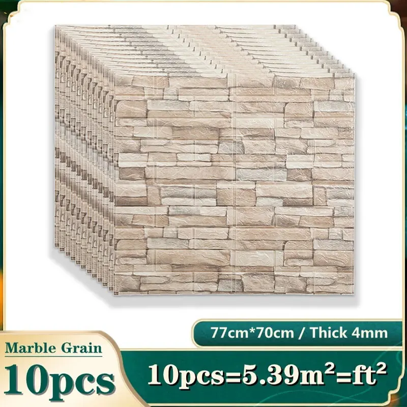 10PCS Self Adhesive 3D Brick W – обзор и цена Pvc Panel Background