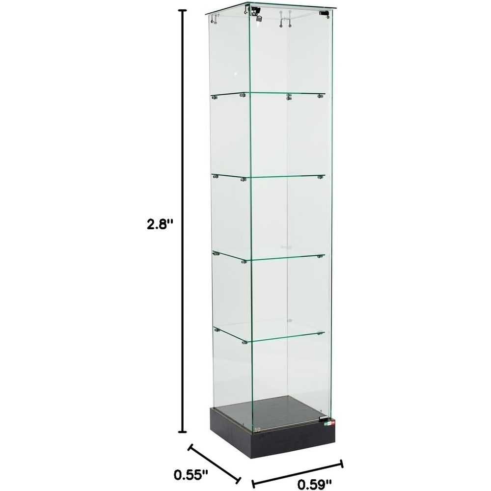 Clear Glass Tower Exhibit with – обзор и цена Glass Door Hinge